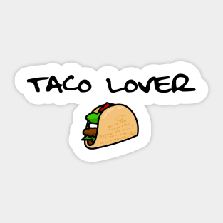 Taco Lover Design Food Lover Perfect Gift (Black Font) Sticker